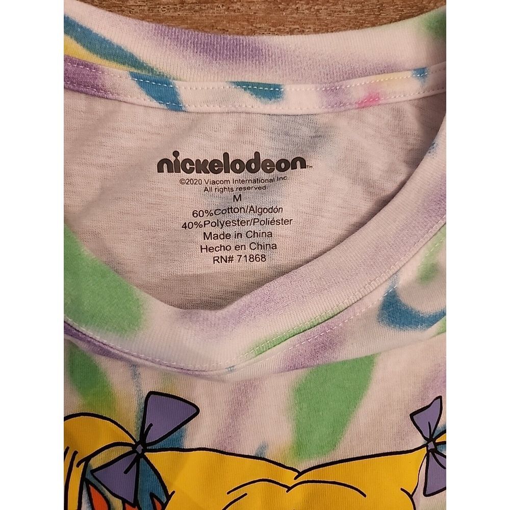 Nickelodeon RUG RATS Tie-Dye Long Sleeve T-Shirt Size M Cut Off GREAT COLORS - Picture 3 of 5